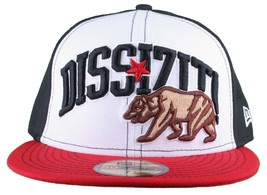 Dissizit New Era Fitted 59Fifty white/red/black Collegiate CALI Bear Hat Cap - £19.69 GBP