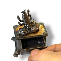 Vintage Zodiac Cancer Cast Metal Copper Bronze Pencil Sharpener in Box - $22.50
