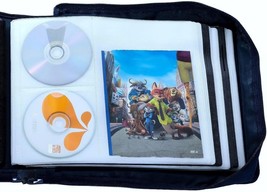 DVD CD Storage Case with Extra Wide Title Cover Pages for Blu Ray Movie ... - $54.51