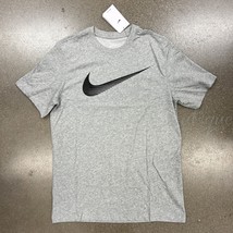 NWT Nike CZ9724-063 Men&#39;s Dri-FIT Swoosh Training Tee Shirt Grey Heather... - £19.94 GBP