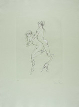 Leonor FINI Signed/Numbered Etching Theater Scene - Erotic II c.1975 - $180.00