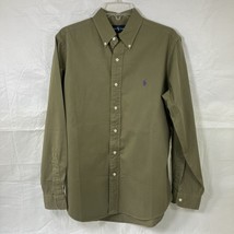 Ralph Lauren Blue Label Men’s Army Green Button Down Shirt Medium Classi... - $21.78