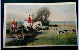 Antique Victorian Trade Card~Hunting Horse Dogs Greenwald Allentown Pa Daubach - £19.55 GBP