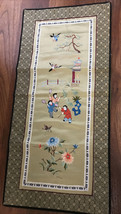 Antique Chinese Hand Embroidered Forbidden Stitch Silk Tapestry - Asian ... - £23.84 GBP