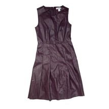 Liz Claiborne Women&#39;s Maroon Faux Leather Sleeveless Dress Size 2P Petit... - £13.99 GBP