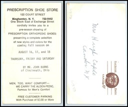 US Ad Postal Card - Prescription Shoe Store, Binghamton, NY to Candor, N... - £2.31 GBP