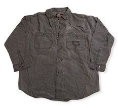 Vintage Harley Davidson Gray Button Up Long Sleeve Shirt XL - $49.26