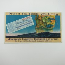 American Express Travelers Cheques Advertising Ink Blotter Sailing Ship ... - $19.99