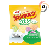 2x Bags Starburst Airs Sour Tropical Assorted Flavors Soft Gummies Candy | 4.3oz - £10.72 GBP