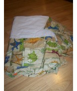 Single Twin Size Dino Dinosaur Themed Bedskirt Bed Skirt Dust Ruffle Tan... - £15.98 GBP