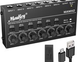 Moukey Audio Mixer Line Mixer, 2021 New Version-Mamx2, Dc 5V, 6-Stereo U... - $48.96