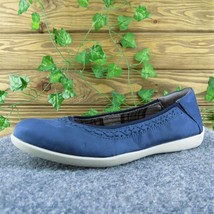 Earth Origins Blueberry Women Flat Shoes Blue Leather Slip On Size 9 Medium - £19.33 GBP