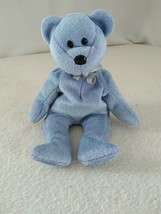 Ty B EAN Ie Buddies Plush Blue 14 Inch Clubby Ii The Bear Stuffed Animal 1999 - $7.69