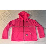Victorias Secret PINK Reversible Sherpa Hoodie Jacket Full Zip Pink Neon... - $64.34