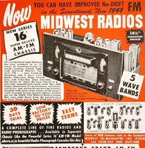 1947 Midwest Radios Model 16 Super DeLuxe Advertisement Vintage Electron... - $24.99