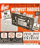 1947 Midwest Radios Model 16 Super DeLuxe Advertisement Vintage Electron... - $34.17 CAD