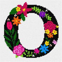 Pepita Needlepoint kit: Letter O Primary Floral, 7&quot; x 7&quot; - £40.59 GBP+
