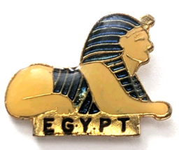 Vintage Egypt Souvenir Pin Sphinx Gold Tone Ancient Monument Travel Coll... - $9.99