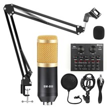 Profession Microphone Sound Card Gold kits 4 - £69.48 GBP