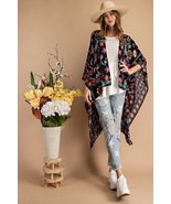 Scarf Printed Rayon Crepon Kimono - £31.97 GBP