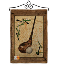 Strike A Golf Ball Burlap - Impressions Decorative Metal Wall Hanger Garden Flag - £27.06 GBP