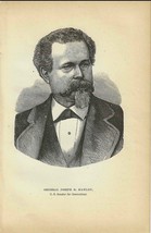 Senator Joseph R. Hawley Original 1884 Print First Edition 5 x 7 - $22.52