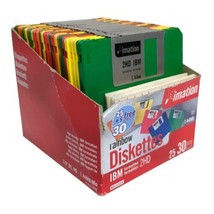 Lot 27 Imation IBM 2HD Formatted 1.44mb Diskettes Open Box Untested New Labels - £15.49 GBP