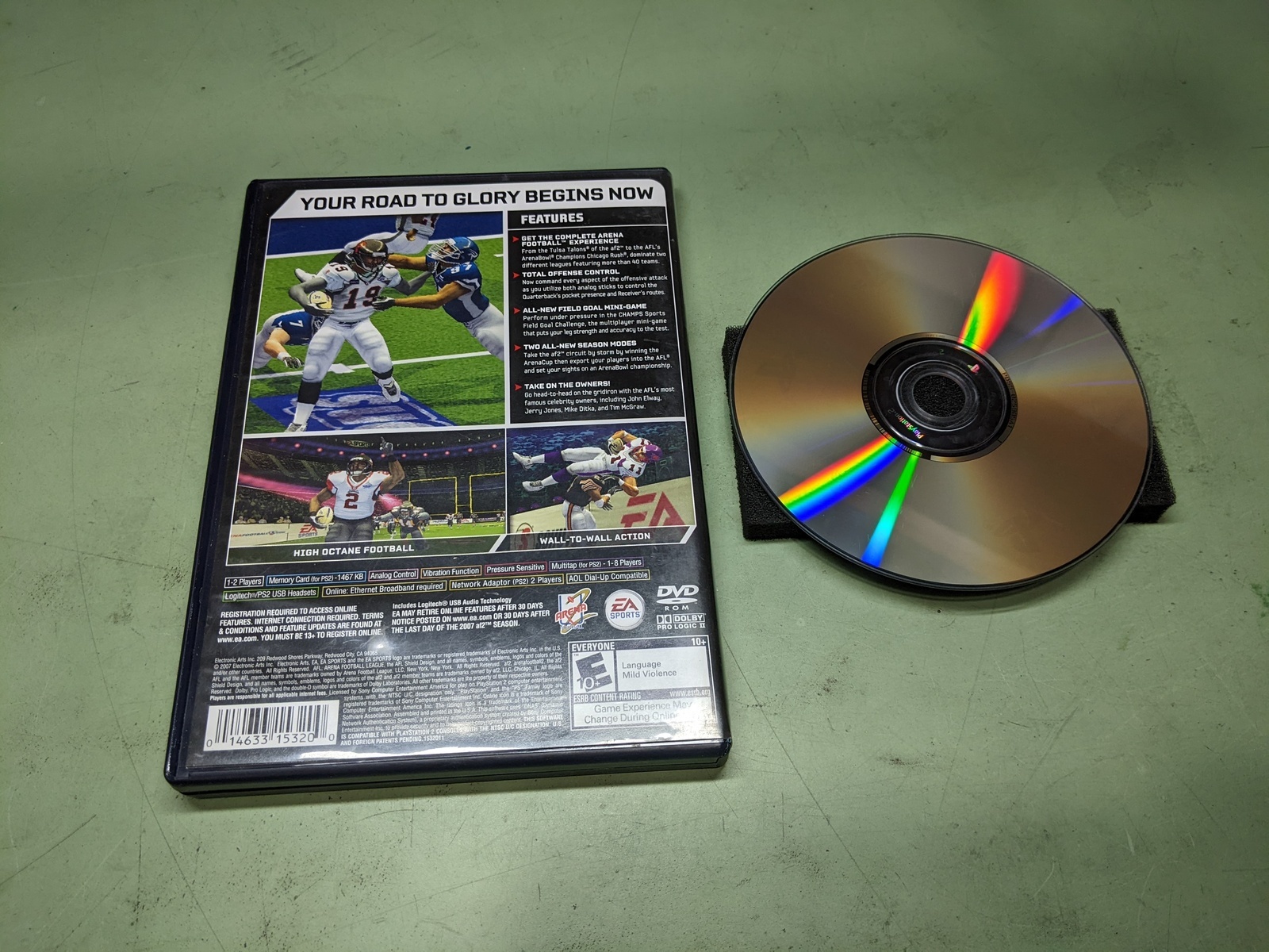 Arena Football Road to Glory Sony PlayStation 2 Disk and Case - $8.82