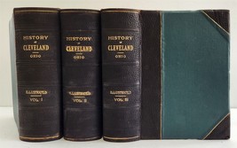 1910 antique CLEVELAND oh HISTORY 3vol SET illus slavery railroad genealogy - £384.02 GBP