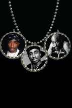 Tupac Shakur 3 piece necklace set lot great gift  memorial rapper rap music - £6.84 GBP
