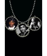 Tupac Shakur 3 piece necklace set lot great gift  memorial rapper rap music - $11.74 CAD