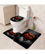 3Pcs/set Batman 9 Bathroom Toilet Mat Set Anti Slip Bath Mat decorative - £25.05 GBP+