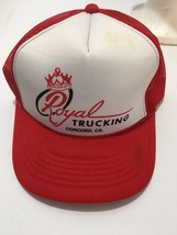 Royal Trucking Trucker Hat Mesh Polyester Red Hat Headliner Brand Vintag... - £55.08 GBP