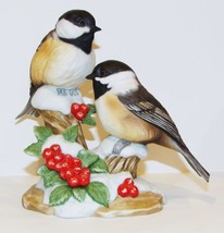 LOVELY 1988 KNOWLES PORCELAIN THE CHICKADEE  BIRDS OF YOUR GARDEN FIGURINE - $25.25