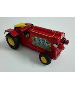 Vintage Japanese Tin Friction Toy Red Agricultural Farm Tractor - £57.90 GBP