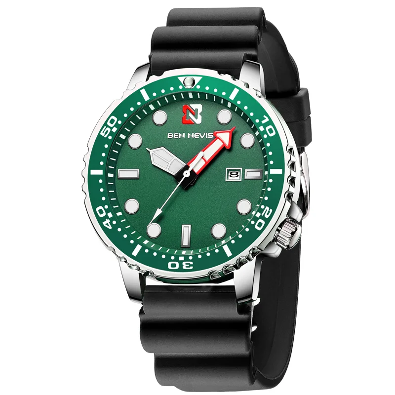 Fashion  Black Men Watch   Waterproof Big Size Time zone  Design Watch Men  Masc - £55.98 GBP