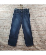 Epic Threads Denim Jeans Boys 12 - 26x24 Blue Dark Wash Relaxed Straight... - $8.23