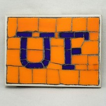 Belt Buckle UF University Of Florida Mosaic Tile Orange And Blue - £20.71 GBP