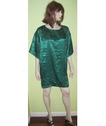 Vintage Victoria&#39;s Secret Green Shiny Slip Short Night Gown Sz L Large  - $47.74 CAD