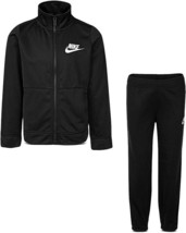 NWT $52 Nike Toddler Boys Black Track Suit Athletic Jacket &amp; Pants Set Sz 4 - £26.29 GBP