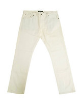 WOOLRICH Uomini Jeans Crave Denim Dal Taglio Dritto Bianco Taglia 36W WRPAN0013  - £125.57 GBP