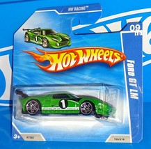 Hot Wheels 2010 Short Card HW Racing #155 Ford GT LM Green w/ PR5s - $8.00