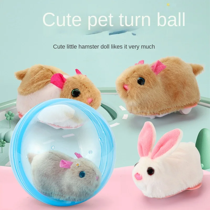 Child Rolling Ball Rabbit Hamster Ball Toy for Cats Electric Jumping Ball Pet - £15.85 GBP