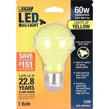 Feit A19 E26 (Medium) LED Bulb Yellow 60 Watt Equivalence - $7.95