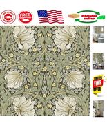 Removable Botanical Wallpaper in Sage Green/Yellow - Self-Adhesive 14.5sqft - $48.76 CAD
