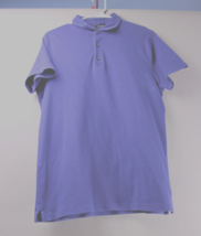 APT 9   Mens Polo Shirt Medium color Blue Short sleeve Collar Button - $7.60