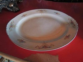 Oval Homer Laughlin Rochelle 11.5&quot;x9&quot; Serving Platter/Plate Eggshell Nau... - $14.39