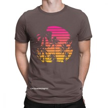 set Palm Tree Vintage T Shirts 80s Synthwave Clothes Vaporwave Oversized T Shirt - £69.59 GBP