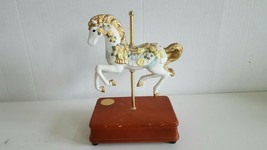 Heritage House Carousel Horse Music Box &quot;Elizabeth&quot; 8.75&quot; Play I Love Yo... - £19.91 GBP