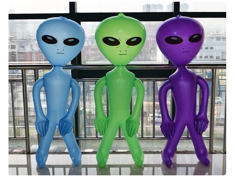 90cm Inflatable Toys Alien Inflates Inflatable Alien Inflate Toy For Party - £12.38 GBP
